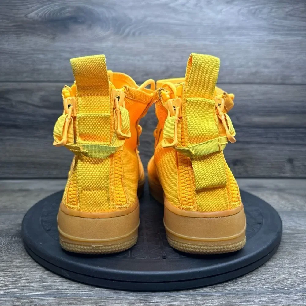 Nike SF AF1 Special Air Force Mid OBJ AJ0424-800 Size 7Y Yellow Women's Sz 9.5